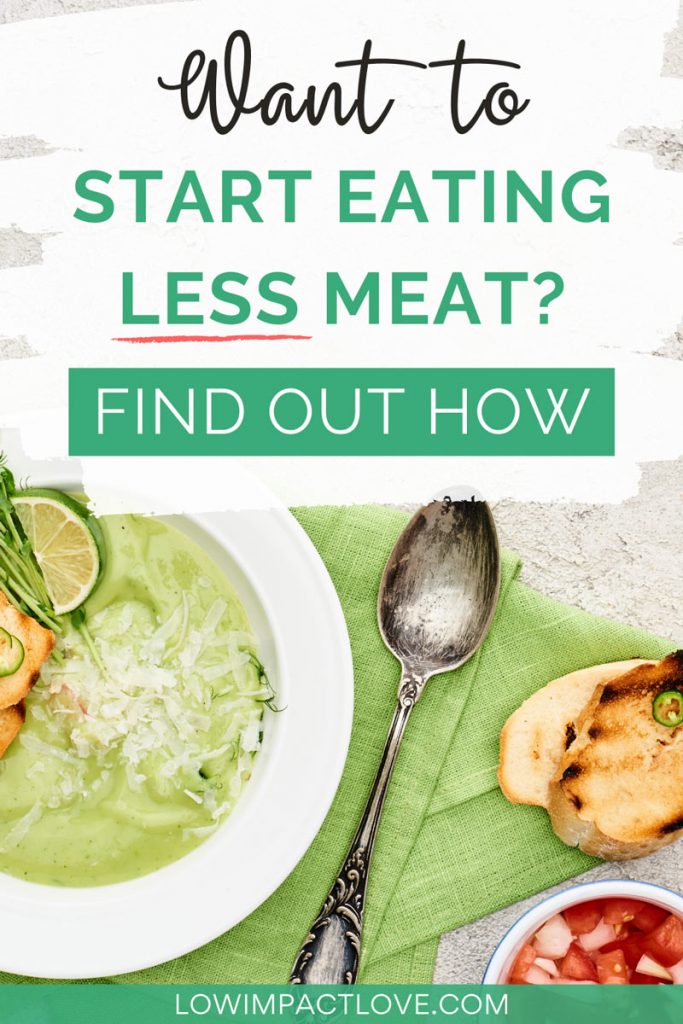 Want to Start Eating Less Meat? Find Out How - green soup with bread and spoon