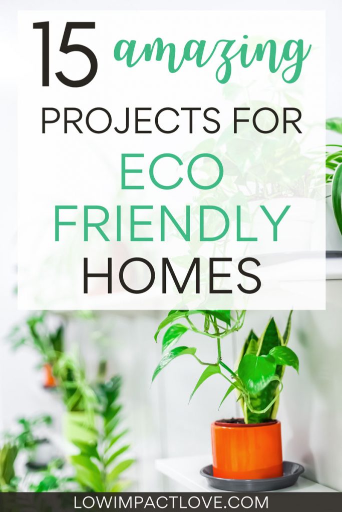 15 Amazing Projects for Eco Friendly Homes - houseplants on shelf