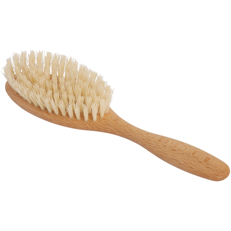 Isolated image of redecker wooden handcrafted vegan hair brush.